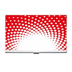 Polka Dot Circle Hole Red White Business Card Holders by Mariart