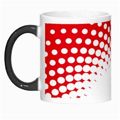 Polka Dot Circle Hole Red White Morph Mugs by Mariart