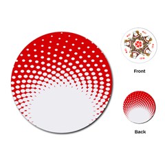 Polka Dot Circle Hole Red White Playing Cards (round)  by Mariart