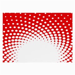 Polka Dot Circle Hole Red White Large Glasses Cloth (2-side) by Mariart