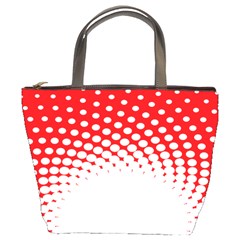 Polka Dot Circle Hole Red White Bucket Bags by Mariart