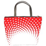 Polka Dot Circle Hole Red White Bucket Bags Back