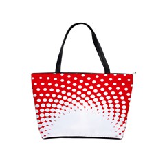 Polka Dot Circle Hole Red White Shoulder Handbags by Mariart