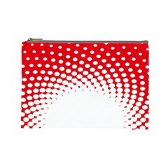 Polka Dot Circle Hole Red White Cosmetic Bag (large)  by Mariart