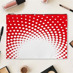 Polka Dot Circle Hole Red White Cosmetic Bag (xl) by Mariart