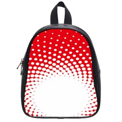 Polka Dot Circle Hole Red White School Bags (small)  by Mariart