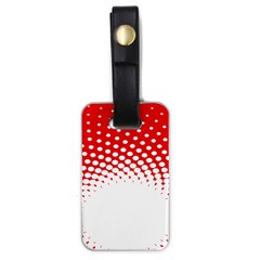 Polka Dot Circle Hole Red White Luggage Tags (one Side)  by Mariart