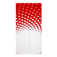 Polka Dot Circle Hole Red White Shower Curtain 36  X 72  (stall)  by Mariart