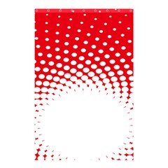 Polka Dot Circle Hole Red White Shower Curtain 48  X 72  (small)  by Mariart