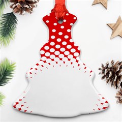 Polka Dot Circle Hole Red White Ornament (christmas Tree)  by Mariart