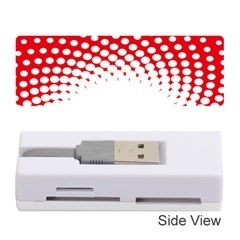 Polka Dot Circle Hole Red White Memory Card Reader (stick)  by Mariart