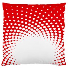 Polka Dot Circle Hole Red White Large Cushion Case (two Sides) by Mariart