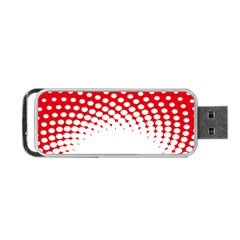 Polka Dot Circle Hole Red White Portable Usb Flash (two Sides)