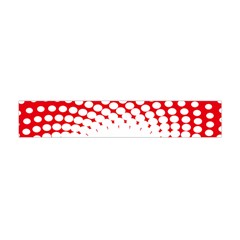 Polka Dot Circle Hole Red White Flano Scarf (mini) by Mariart