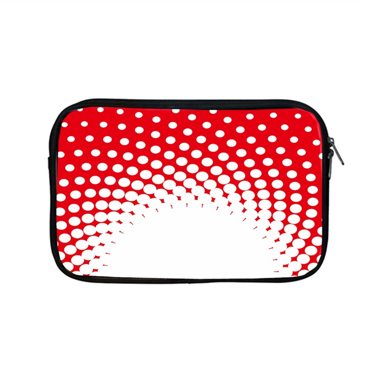 Polka Dot Circle Hole Red White Apple MacBook Pro 13  Zipper Case