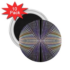 Color Fractal Symmetric Wave Lines 2 25  Magnets (10 Pack)  by Simbadda