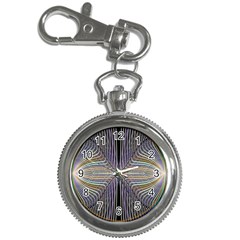 Color Fractal Symmetric Wave Lines Key Chain Watches by Simbadda