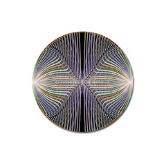 Color Fractal Symmetric Wave Lines Magnet 3  (round) by Simbadda