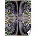 Color Fractal Symmetric Wave Lines Canvas 36  x 48   35.26 x46.15  Canvas - 1