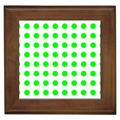 Polka Dot Green Framed Tiles