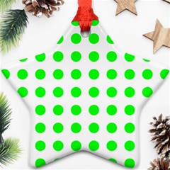 Polka Dot Green Ornament (star)