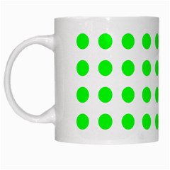 Polka Dot Green White Mugs