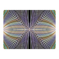 Color Fractal Symmetric Wave Lines Double Sided Flano Blanket (mini)  by Simbadda