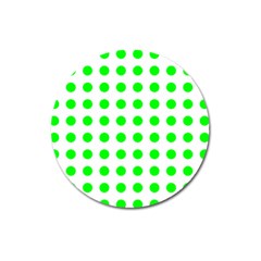 Polka Dot Green Magnet 3  (round)