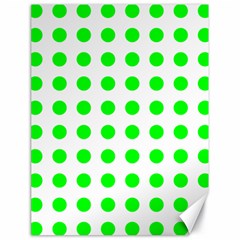 Polka Dot Green Canvas 18  X 24  