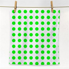 Polka Dot Green Face Towel