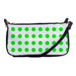 Polka Dot Green Shoulder Clutch Bags Front