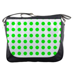 Polka Dot Green Messenger Bags