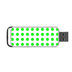 Polka Dot Green Portable Usb Flash (one Side) by Mariart