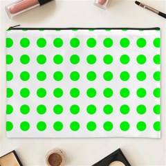 Polka Dot Green Cosmetic Bag (xxxl) 