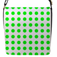 Polka Dot Green Flap Messenger Bag (s) by Mariart