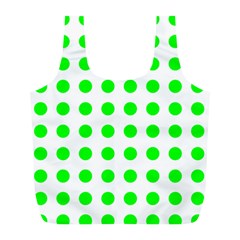 Polka Dot Green Full Print Recycle Bags (l)  by Mariart