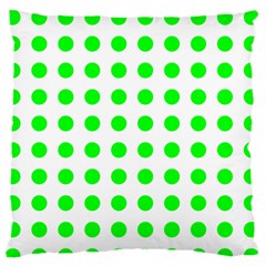 Polka Dot Green Standard Flano Cushion Case (one Side) by Mariart