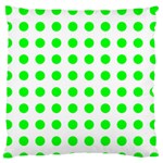 Polka Dot Green Large Flano Cushion Case (Two Sides) Back