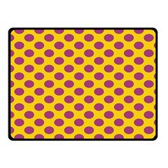 Polka Dot Purple Yellow Orange Fleece Blanket (small) by Mariart