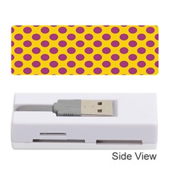 Polka Dot Purple Yellow Orange Memory Card Reader (stick)  by Mariart