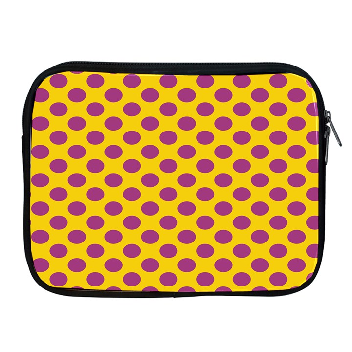 Polka Dot Purple Yellow Orange Apple iPad 2/3/4 Zipper Cases