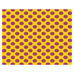 Polka Dot Purple Yellow Orange Double Sided Flano Blanket (medium)  by Mariart