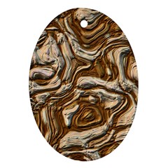 Fractal Background Mud Flow Ornament (oval) by Simbadda