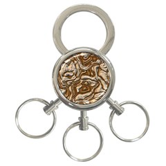 Fractal Background Mud Flow 3-ring Key Chains by Simbadda