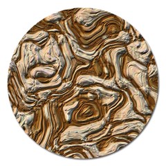 Fractal Background Mud Flow Magnet 5  (round) by Simbadda