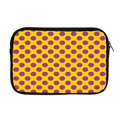 Polka Dot Purple Yellow Orange Apple Macbook Pro 17  Zipper Case by Mariart