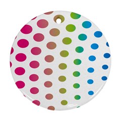 Polka Dot Pink Green Blue Ornament (round) by Mariart