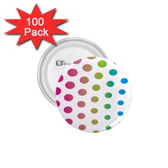 Polka Dot Pink Green Blue 1 75  Buttons (100 Pack)  by Mariart