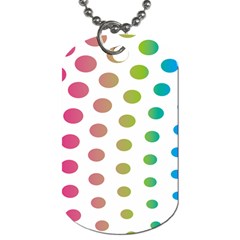 Polka Dot Pink Green Blue Dog Tag (one Side)