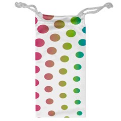 Polka Dot Pink Green Blue Jewelry Bag by Mariart